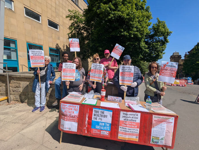 Bradford Funding not Fees protest. Photo: Iain Dalton