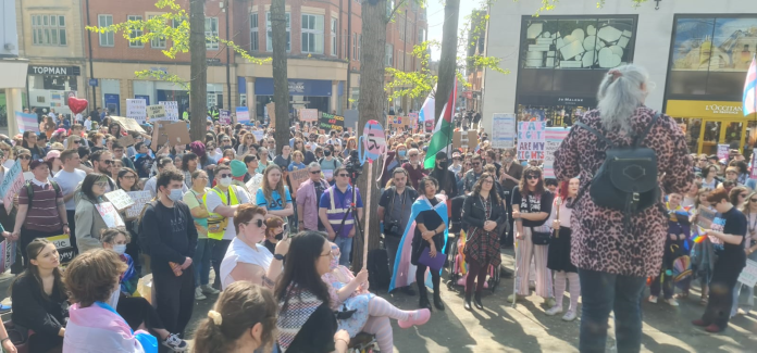 Oxford trans rights protest. Photo: Rae Cox