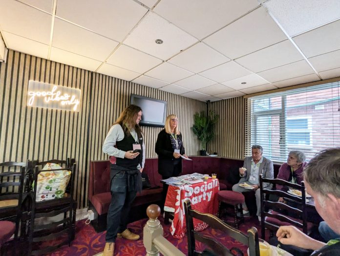 Socialist Party fringe meeting at Usdaw AGM. Photo: Iain Dalton