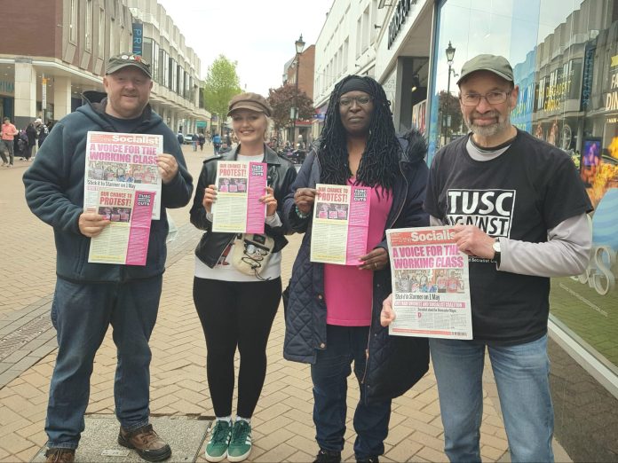 TUSC campaigning in Derbyshire. Photo: East Mids SP