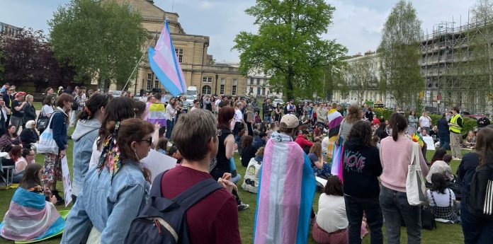 Trans rights protest in the South West Photo: Billy Jones