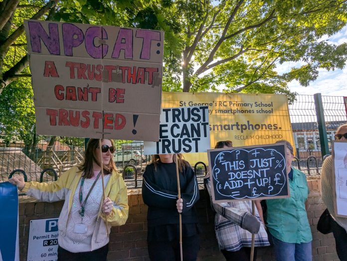 St George's primary school strike. Photo: Iain Dalton