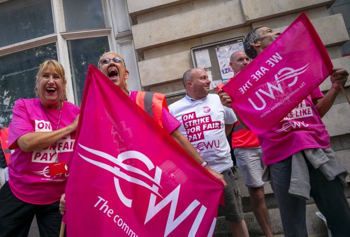 CWU royal mail strike. Photo: Paul Mattsson