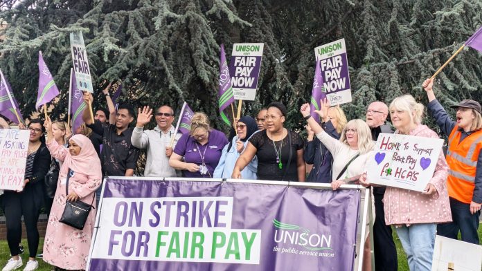 Leicester HCA - Steve Score (1) Health Care Assistants went on strike in several areas in 2023 in Leicester. Photo: Steve Score