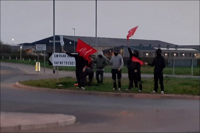 Protest in 2021 at Hinkley Park against deskilling