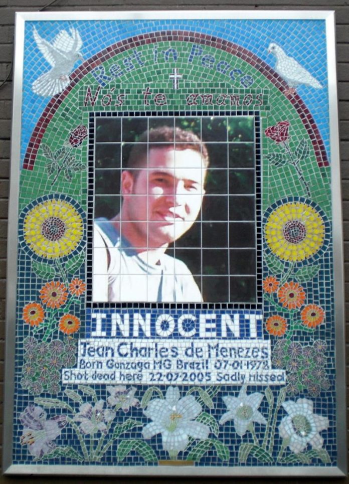Stockwell Station Jean Charles de Menezes mosaic. Photo: Steve Bowen/CC