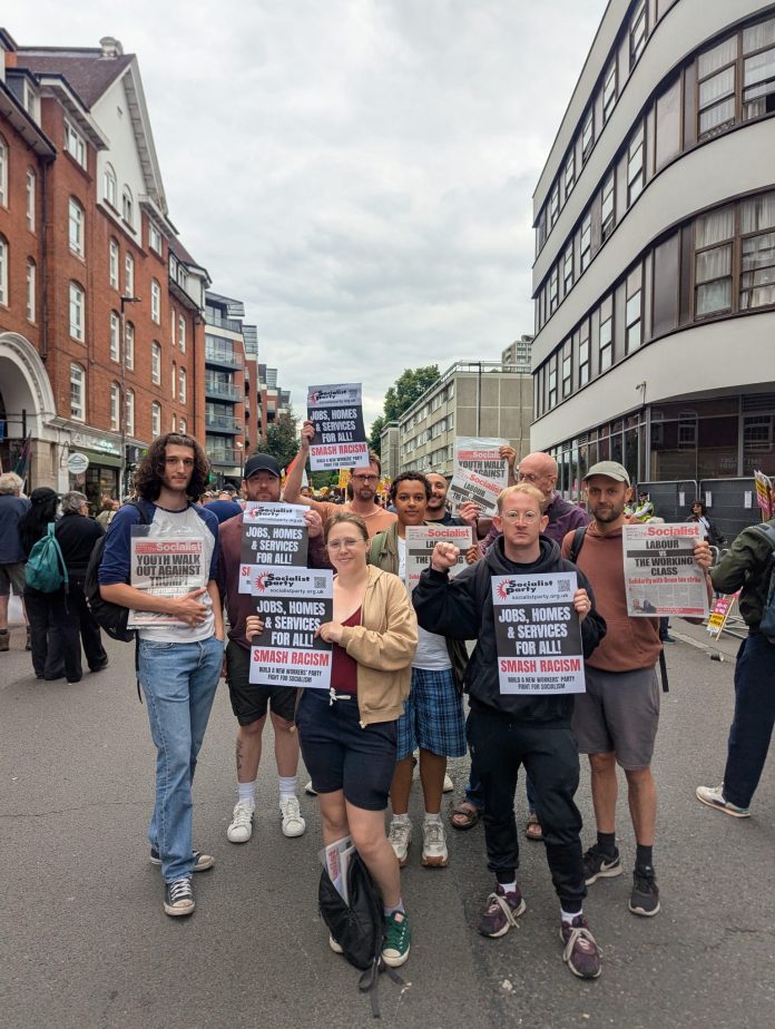 Islington racism Socialist Party members joined others opposing a protest trageting a hotel housing asylum seekers in Islington, north London