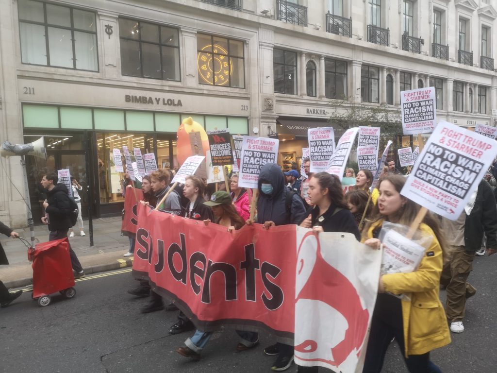 Marching in London, 17.9.25, photo Josh