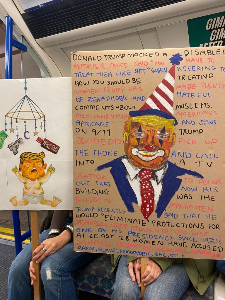 Placards in Walthamstow, London 17.9.25, photo Paula M