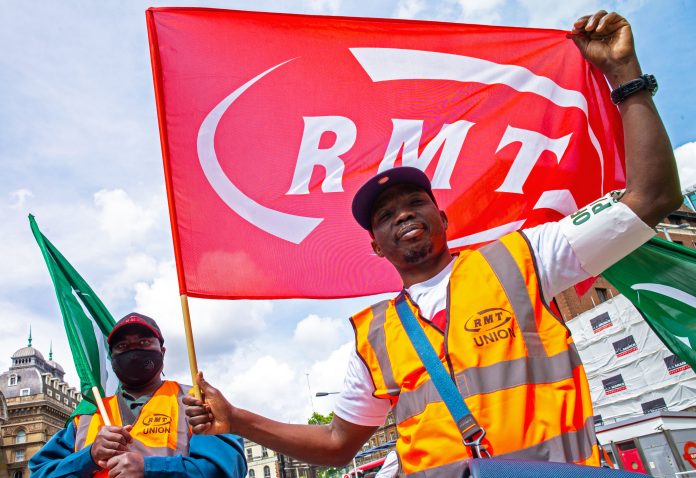 RMT Rail Maritime and Transport Workers trade union national rai Photo: Paul Mattsson