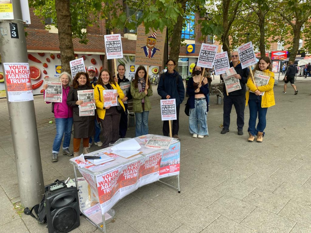 Trump walkouts: In Walthamstow, London, 17.9.25