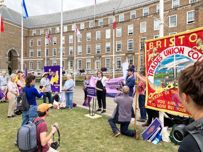 Equity members fighting cuts in 2023 - but where is their political voice? Photo: Bristol Socialist Party