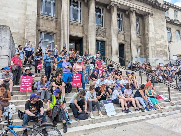 UCU university strikes in 2023, here in Leeds Photo: Leeds SP