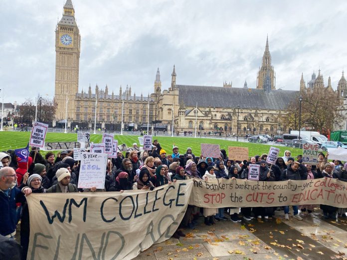 Paula UCU members and students lobbying for adult education funding Photo: Paula Mitchell