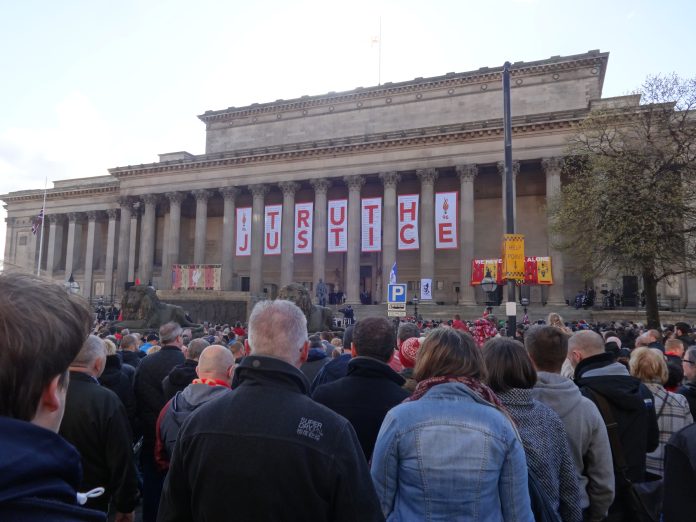 Hillsborough Vigil in 2016. Photo: John Bradley CC Hillsborough Vigil in 2016. Photo: John Bradley CC