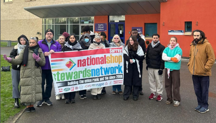 Protest in support of hunger strikers at HMP Bronzefield joined by members of a local Unison branch and MP Zarah Sultana Photo: Zarah Sultana/Instagram