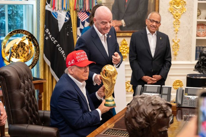 Trump and Infantino Photo: White House, public domain