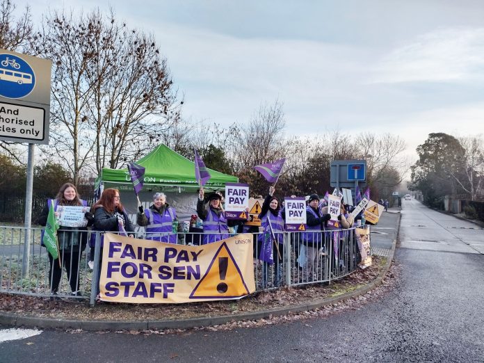 Women Unison members in action Photo: Socialist Party