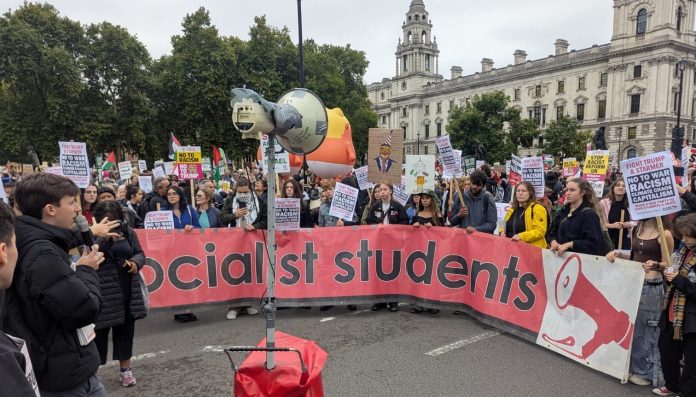 WhatsApp Image 2025-09-17 at 20.03.38 scaled Socialist Students organising college walkouts against Donald Trump's visit Photo: London SP