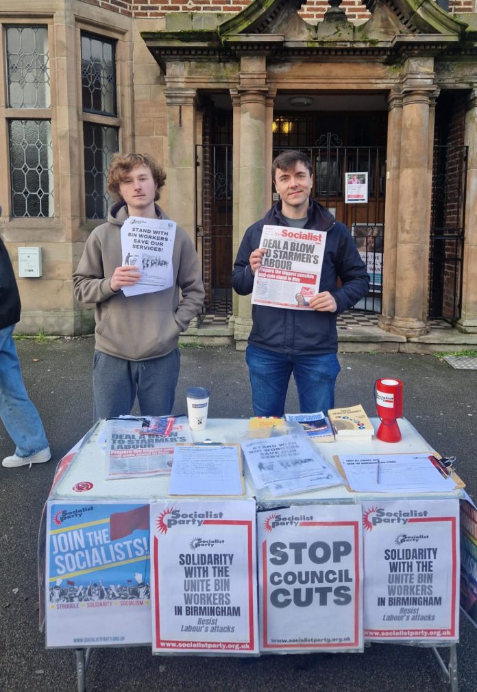 Birmingham Socialist Party campaign stall