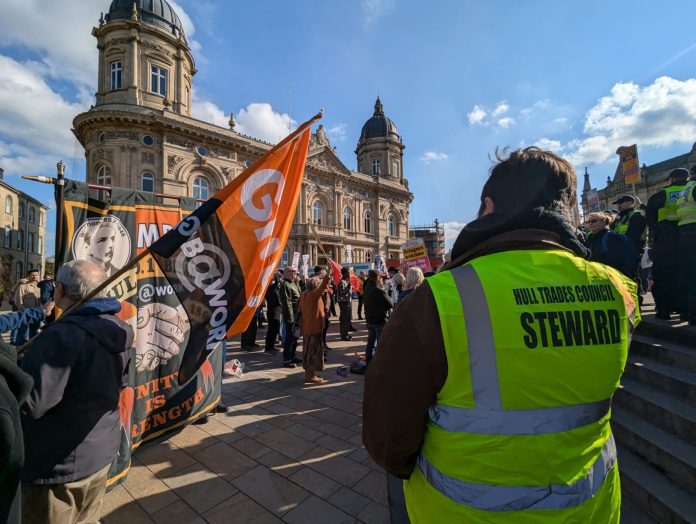 Hull - October 2024 - Iain Dalton (8) Trade unions can organise stewarding at demos against the far right, as Hull trades council did Photo: Iain Dalton
