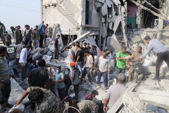 Aftermath of an Israeli missile hitting a school killing children Photo: Mehr News Agency/Abbas Zakeri/CC