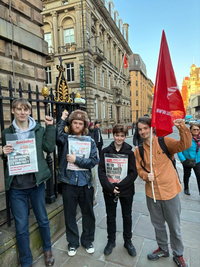 WhatsApp Image 2026-03-04 at 17.28.01 Liverpool Socialist Party members lobbying the council against cuts Photo: Liverpool SP