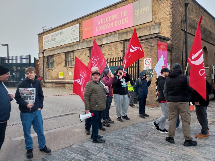 WhatsApp Image 2026-03-06 at 08.11.19 Crane operators' pay strike Photo: Chris Newby