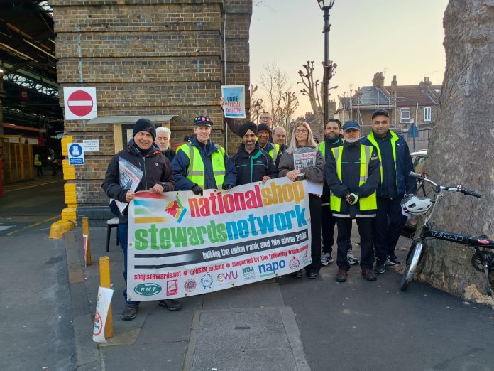 WhatsApp Image 2026-03-19 at 12.33.04 Bow bus drivers strike Photo: London SP