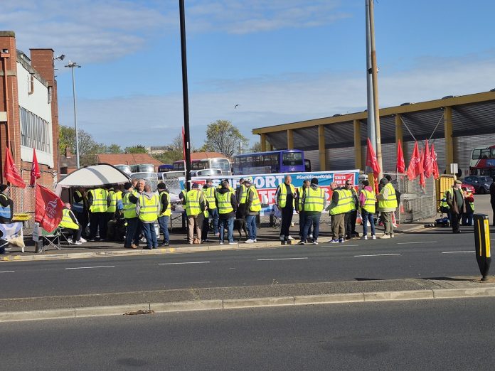 20260420_090212 Doncaster First bus strike Photo: Yorks SP