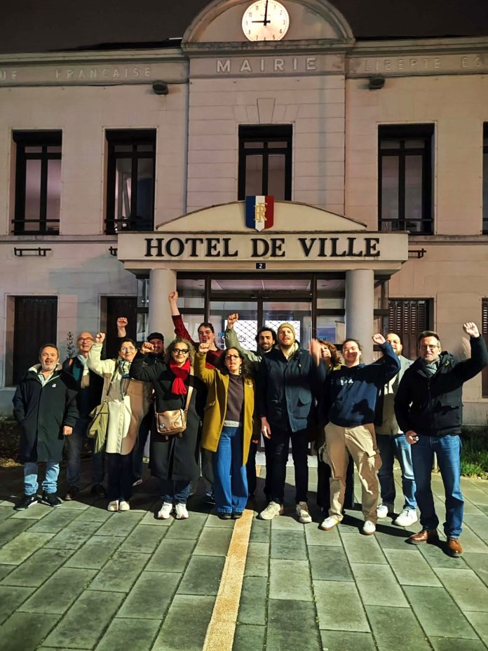 CWI member Leila Messaoudi (centre) was re-elected as a councillor in Rouen