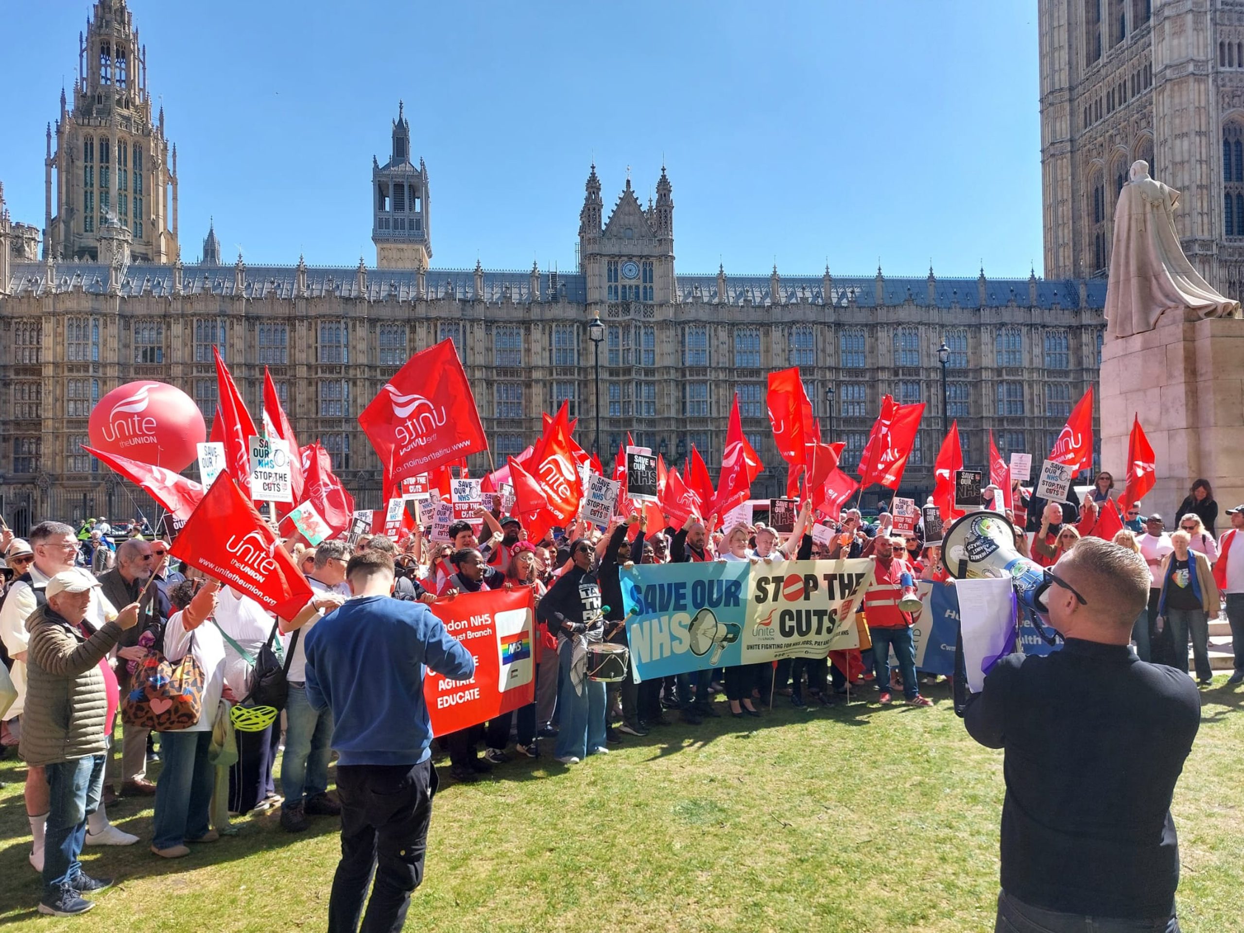 Unite-organised lobby of parliament against the Labour government's attacks on the NHS Photo: Socialist Party