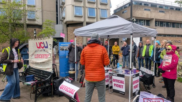 WhatsApp Image 2026-05-11 at 15.17.27 Leicester UCU strike Photo: Steve Score