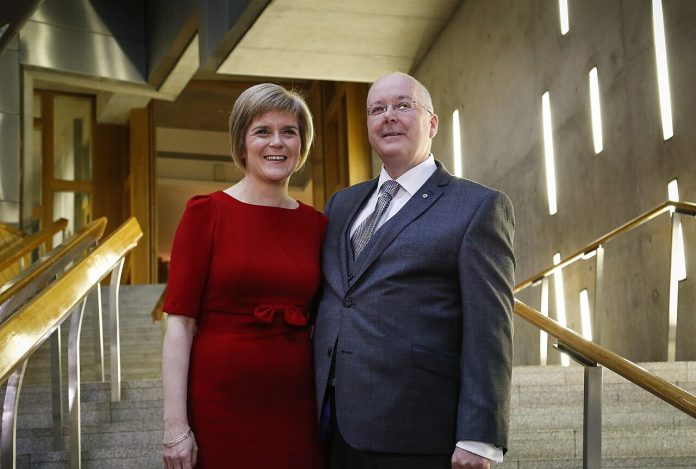 First_Minister_Nicola_Sturgeon_with_her_husband_Peter_Murrell Nicola Sturgeon and Peter Murrell photo: Scottish Government/CC