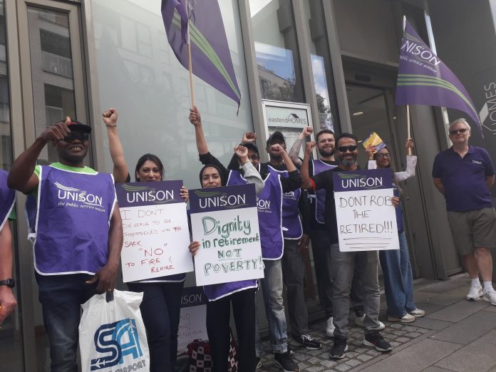 East End Homes strike Photo: Tower Hamlets Unison Facebook