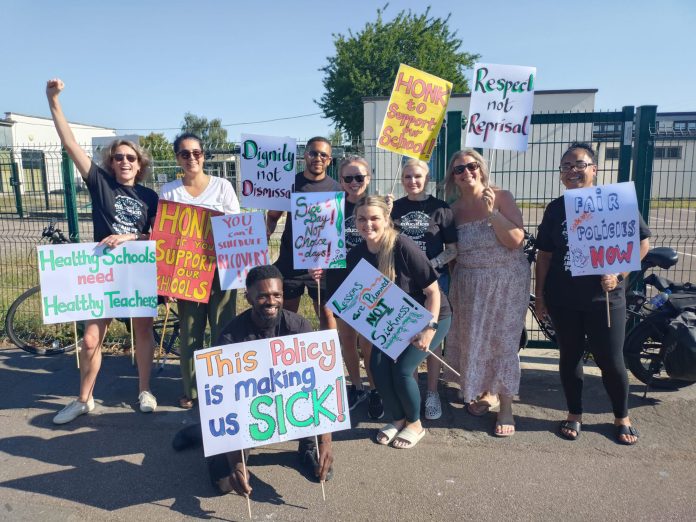 One of 16 schools on strike in Enfield Photo: Enfield and Lea Valley Socialist Party