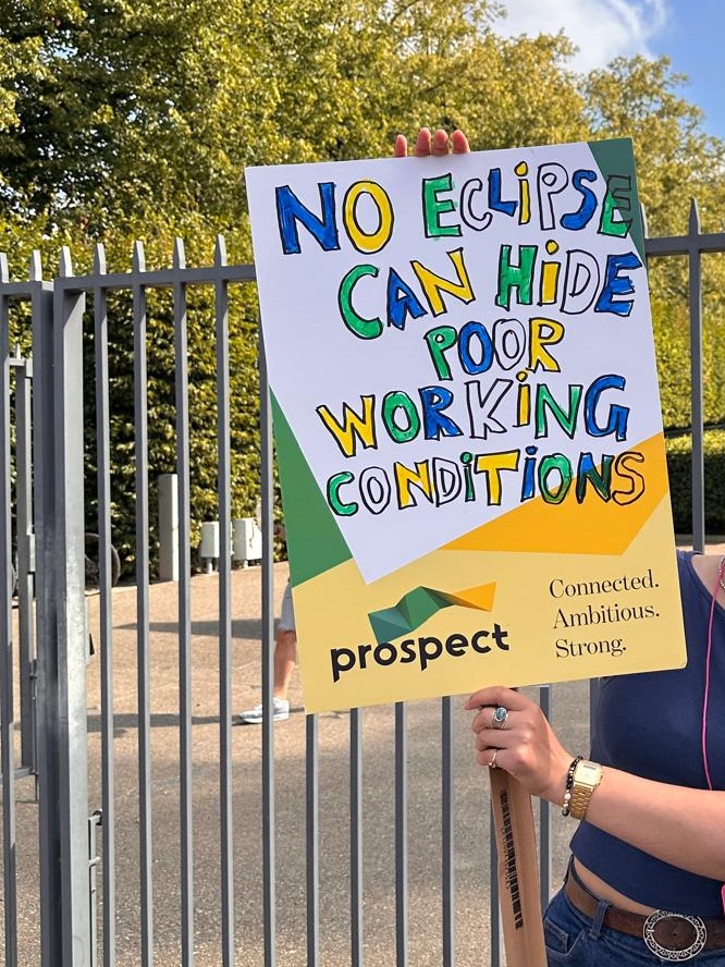 Greenwich museums August 2026 3 scaled Prospect placard at a strike Photo: London SP