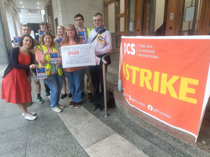 PCS members in Ofgem on strike August 2026 - Hugo Pierre PCS members in Ofgem on strike August 2026 - Hugo Pierre