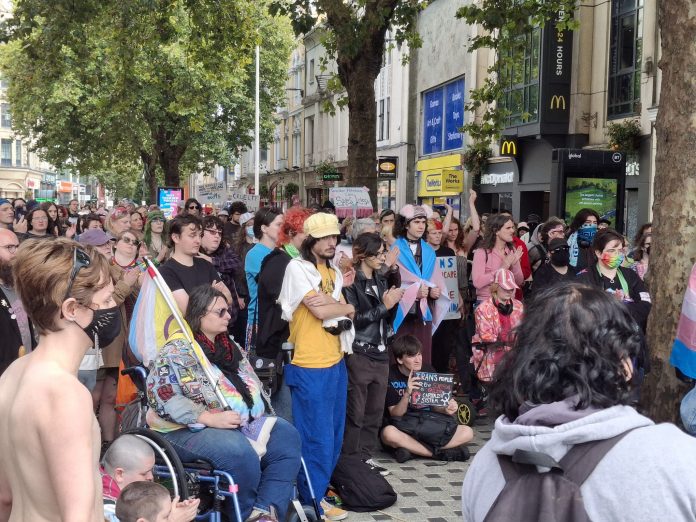 Cardiff trans rights protest Photo: John Williams