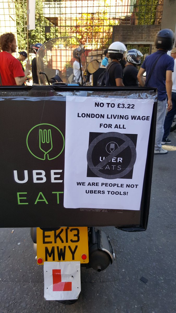End low pay! UberEats workers protest over their abysmal wage rates photo Scott Jones, credit: Scott Jones (uploaded 31/08/2016) End low pay! UberEats workers protest over their abysmal wage rates photo Scott Jones, credit: Scott Jones (uploaded 31/08/2016)