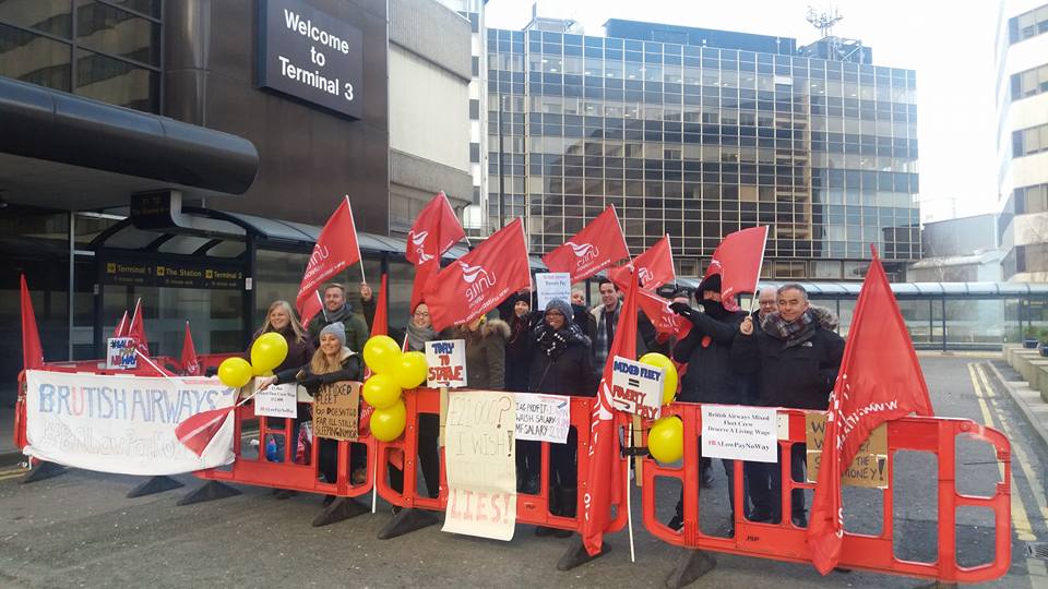 Manchester BA Cabin Crew Pay Strike Socialist Party