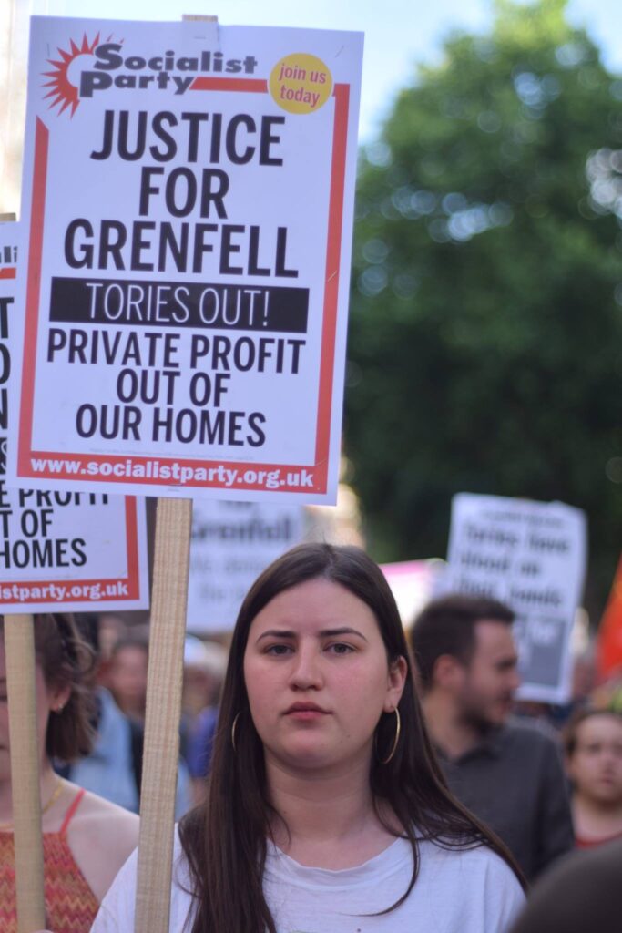 Grenfell demonstrators, 17.6.17, credit: Mary Finch (uploaded 19/06/2017)