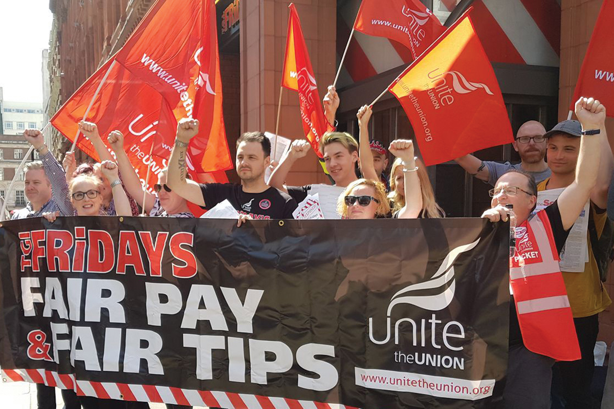 The pciket line at TGI Friday in Covent Garden, 18.5.18, credit: Claire Laker-Mansfield (uploaded 23/05/2018) The pciket line at TGI Friday in Covent Garden, 18.5.18, credit: Claire Laker-Mansfield (uploaded 23/05/2018)