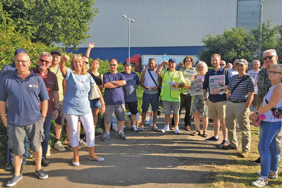 Scott (right) on Sainsbury’s picket line in 2019, alongside fellow Socialist Party member and former Usdaw president Amy Murphy (left), Photo: London SP Scott (right) on Sainsbury’s picket line in 2019, alongside fellow Socialist Party member and former Usdaw president Amy Murphy (left), Photo: London SP