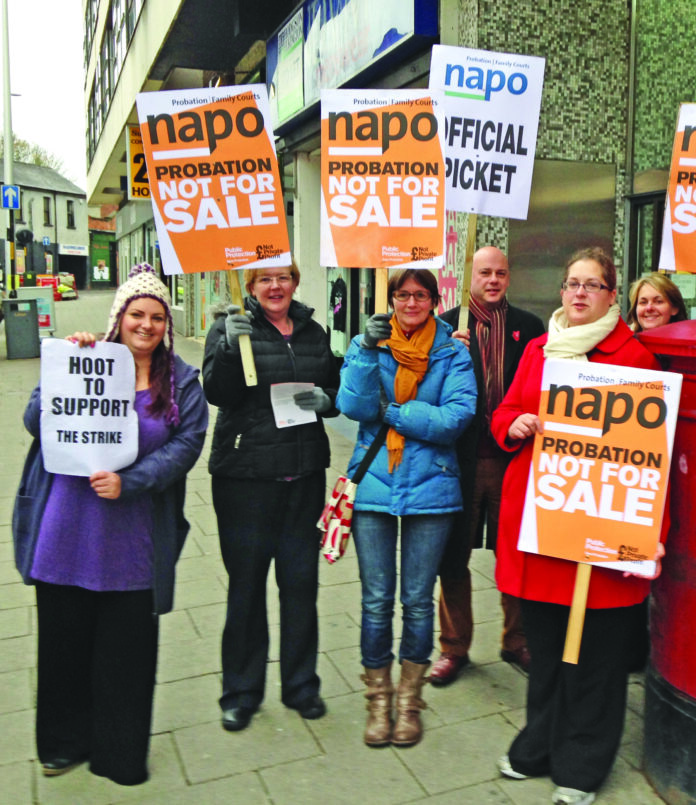 Probation workers on strike against privatisation in 2013 Photo: Paul Mattsson (uploaded 23/06/2021) Probation workers on strike against privatisation in 2013 Photo: Paul Mattsson (uploaded 23/06/2021)