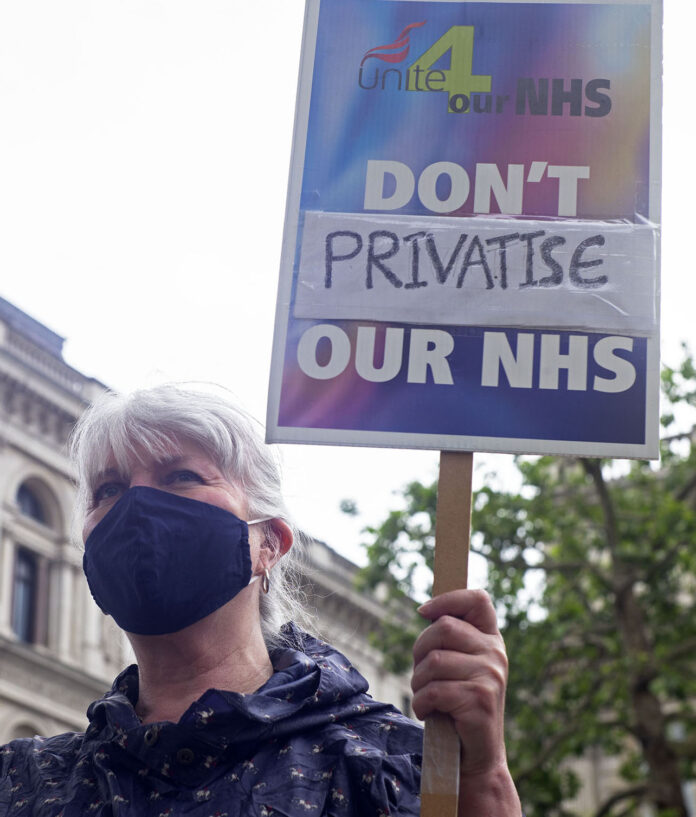 NHS demo, London, 3.7.21, credit: Paul Mattsson (uploaded 05/07/2021)