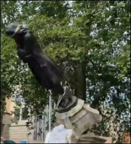 Edward Colston's statue was toppled in Bristol, photo Bristol SP Edward Colston's statue was toppled in Bristol, photo Bristol SP